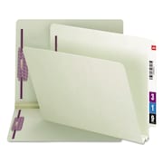 SMEAD File Folder End Tab, 2 Fastener, Gray, PK25, Tab Cut: Straight 34715